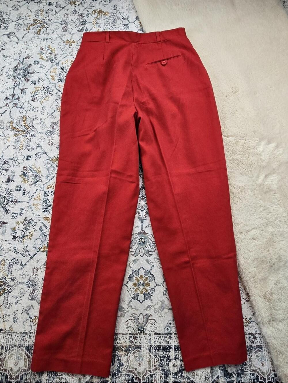 Vintage Women’s Red Pants Plus Size 16